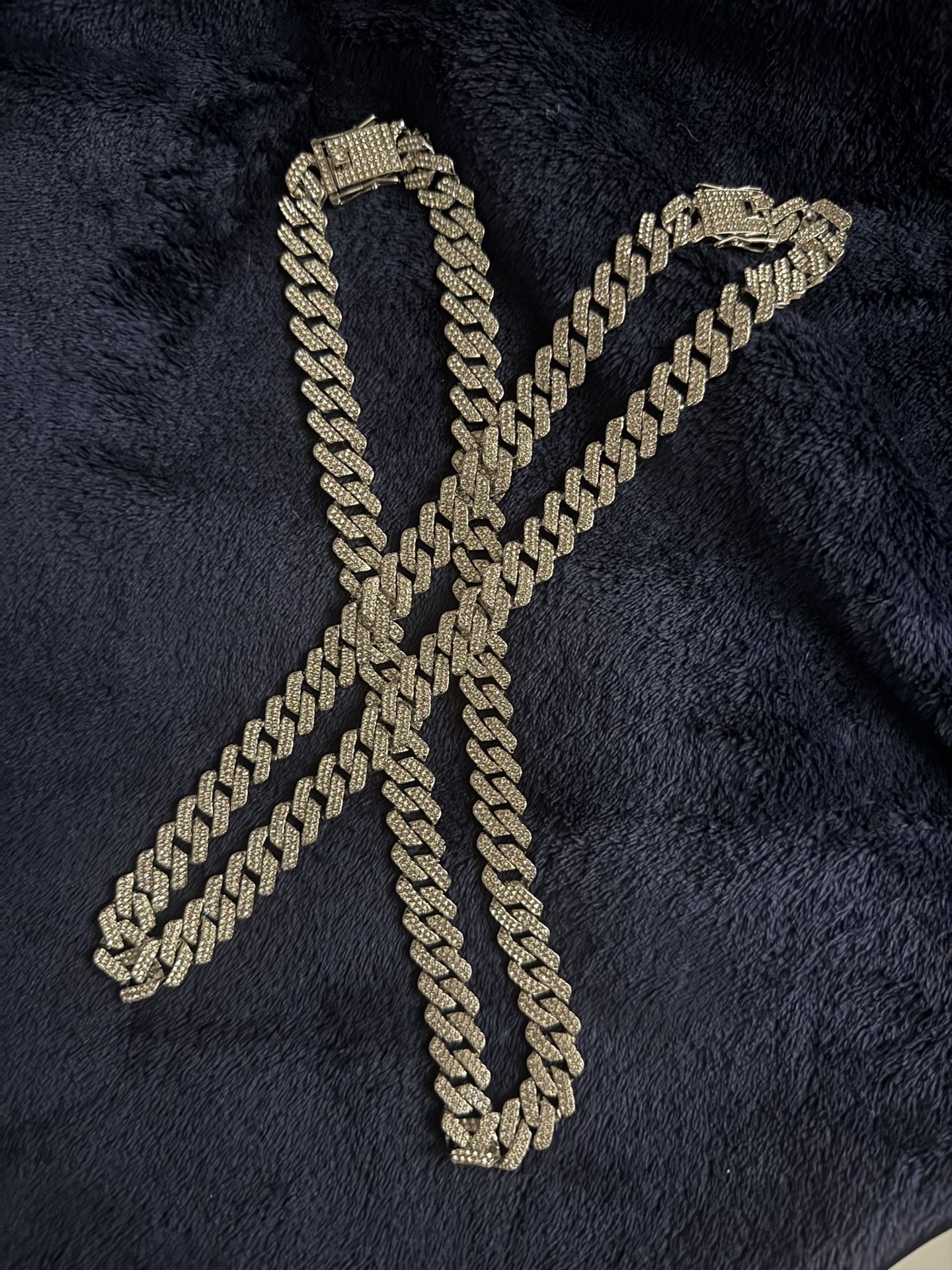 Diamond White Gold Cuban Linked Chain