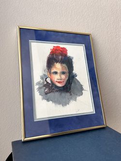 Vintage Watercolor Portrait 