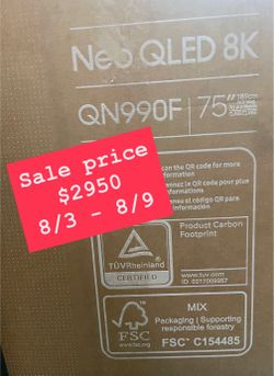SAMSUNG 75-Inch Class Neo QLED 8K QN990F Series Neo Qled Gaming Hub, Smart TV with Alexa built in