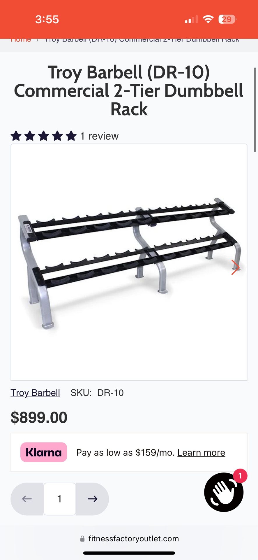 Troy barbell TR-10 Commercial Dumbbell Rack