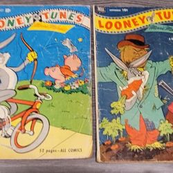Dell Golden Age Comics Looney Tunes Merrie Melodies #118  Aug. 1951 &  #131 Sept. 1952