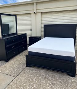 Black Queen Bedroom Furniture Dresser Set
