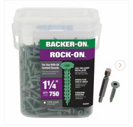 Backer-On #9 x 1-1/4 in. Star Drive Serrated Head Cement Board Screws (750-Pack)