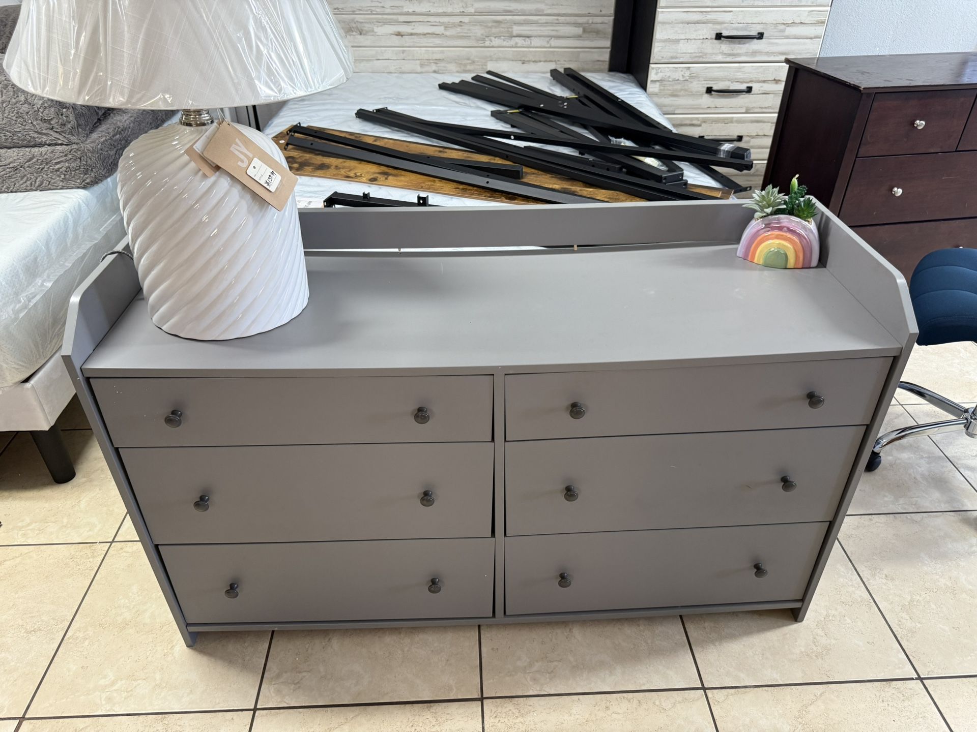 Grey Dresser (pre-owned, Real Wood, & Deep Drawers!)