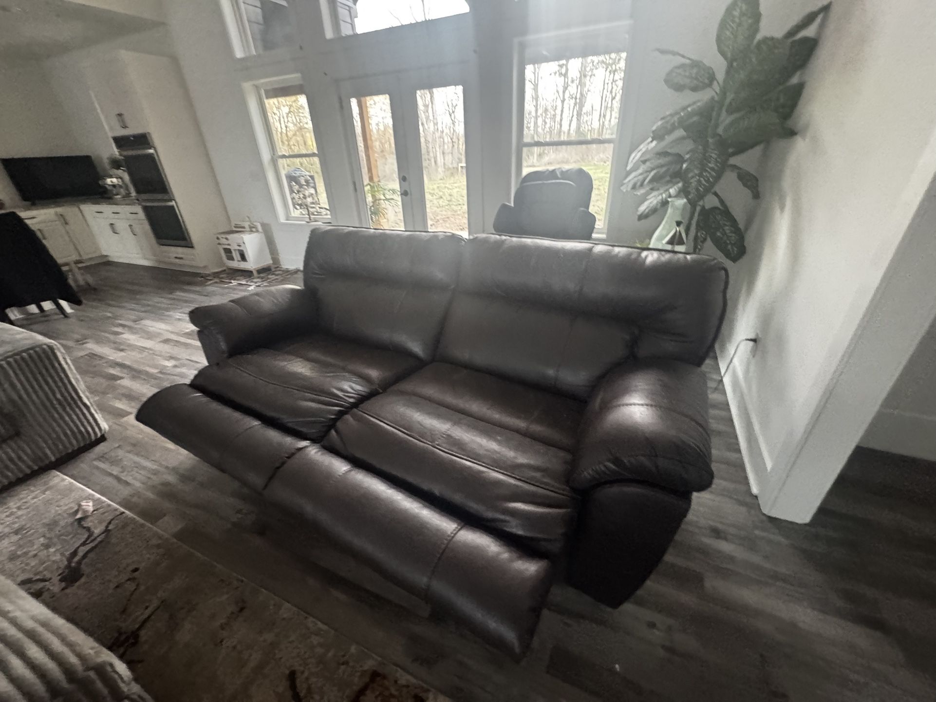 Reclining Leather Loveseat