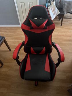 red and black gaming chair