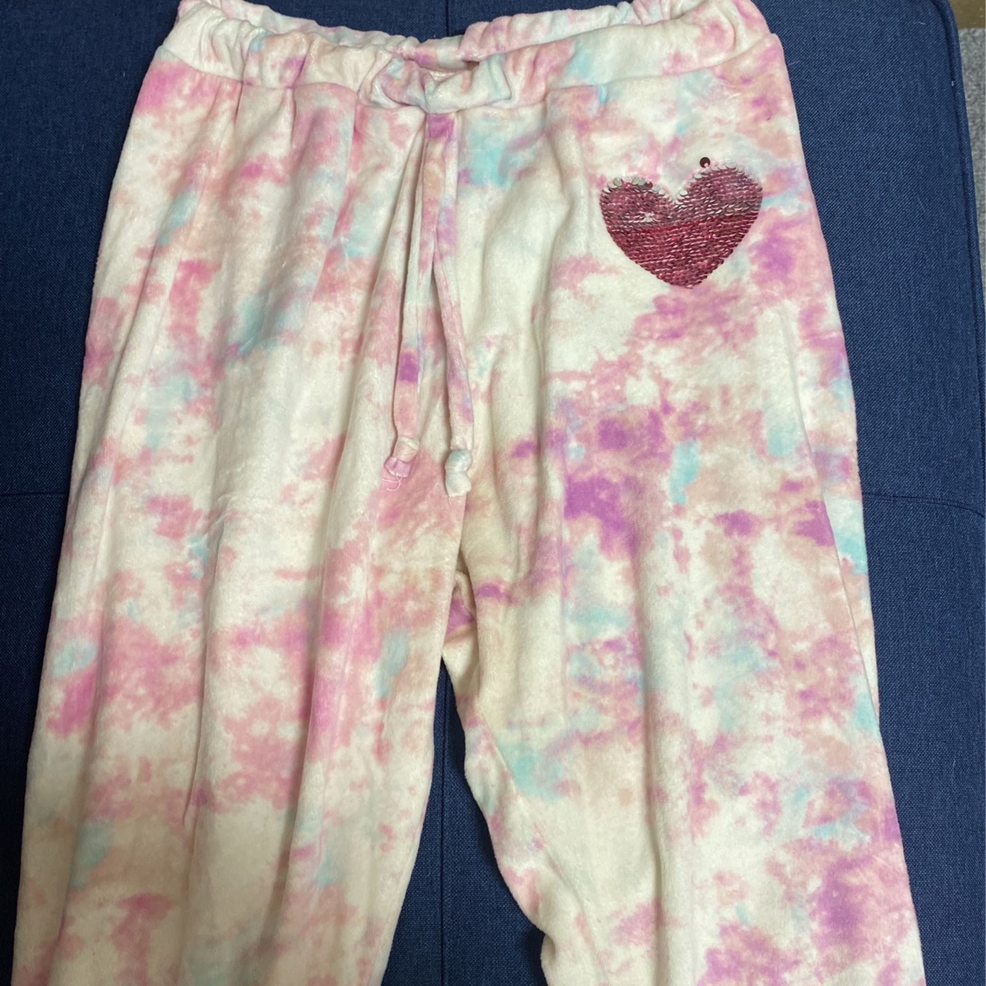 tiedye girl sweats with a heart