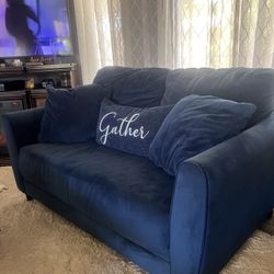 Blue Velvet Loveseat