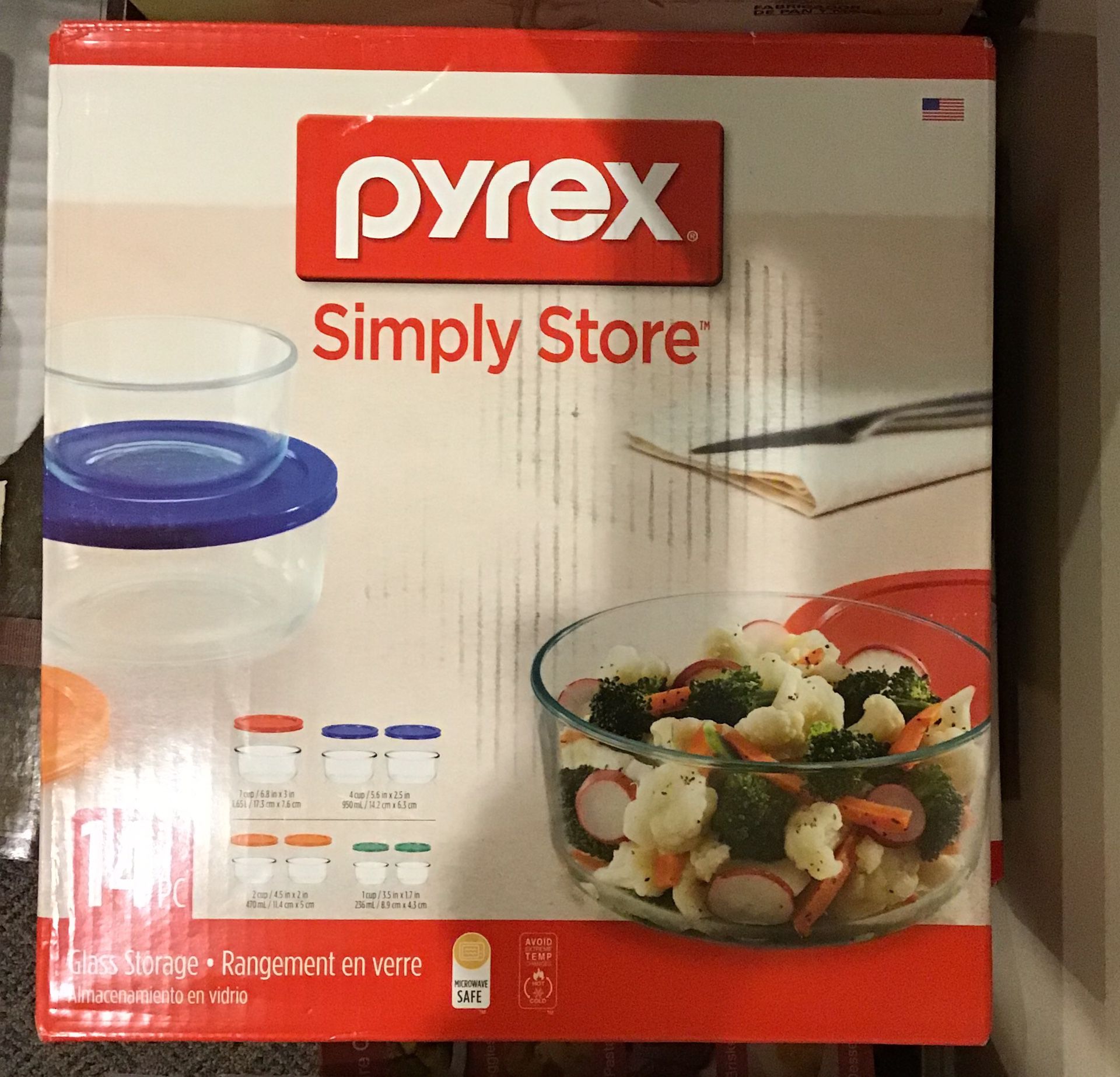 Pyrex glass storage