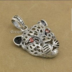 925  L Sterling Silver Leopard Pendant 