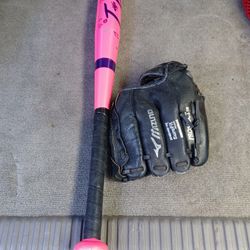 Baseball  Bat and Glove 