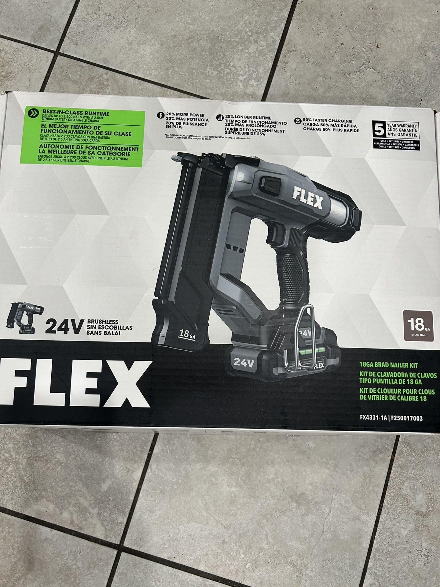 FLEX 2-1/8-in 18 -Gauge Cordless Straight Brad Nailer ( Battery And Charger Included )