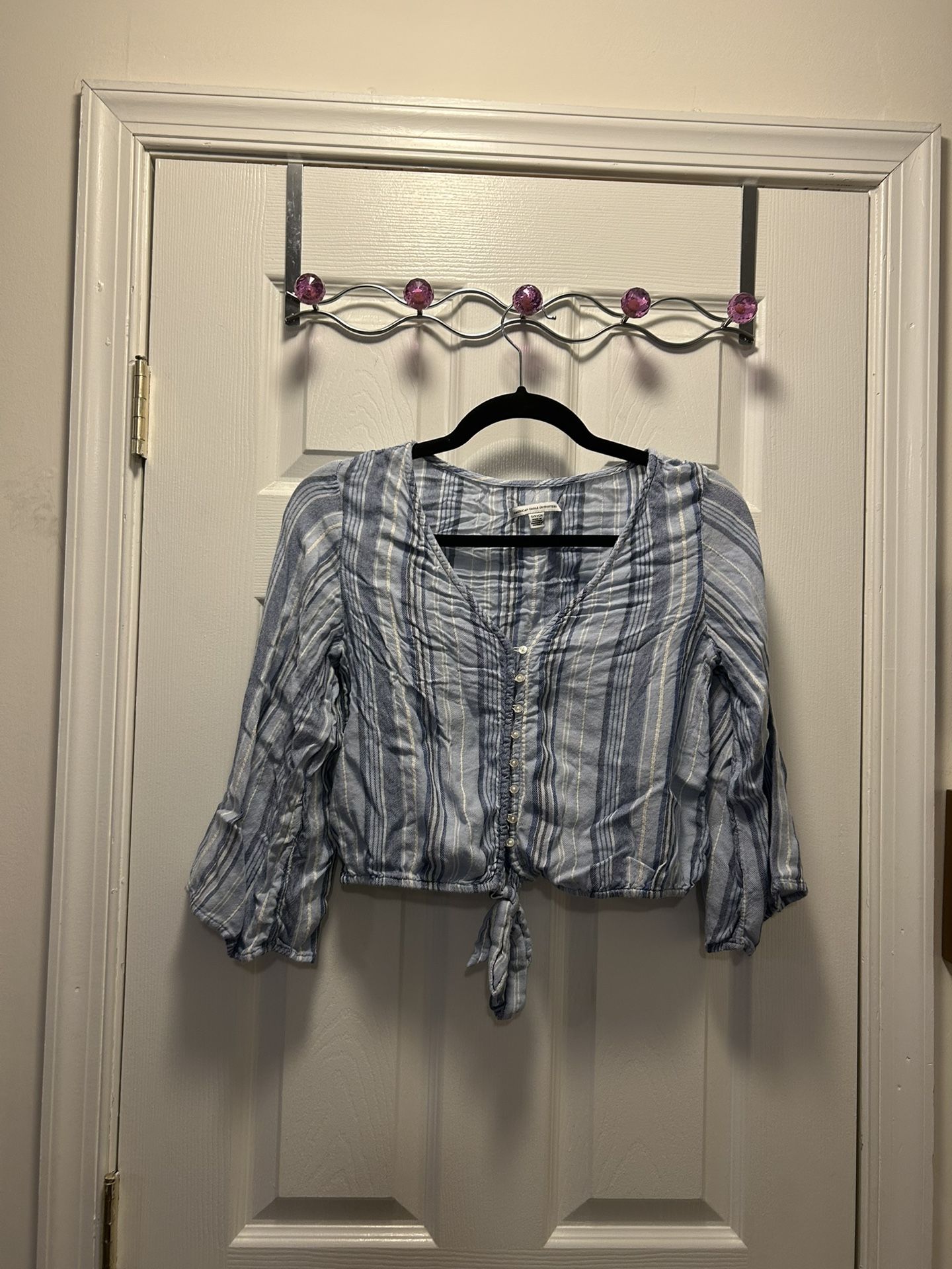 Blue Striped Top