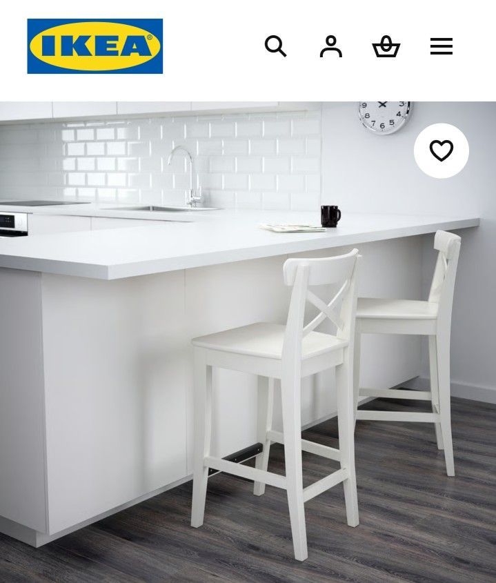 Ikea Ingolf Bar Kitchen Stool With Backrest Ikea Ingolf Bar Stool