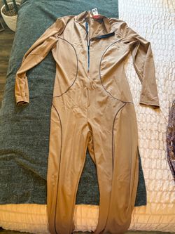 Tan Full-Body Jumpsuit