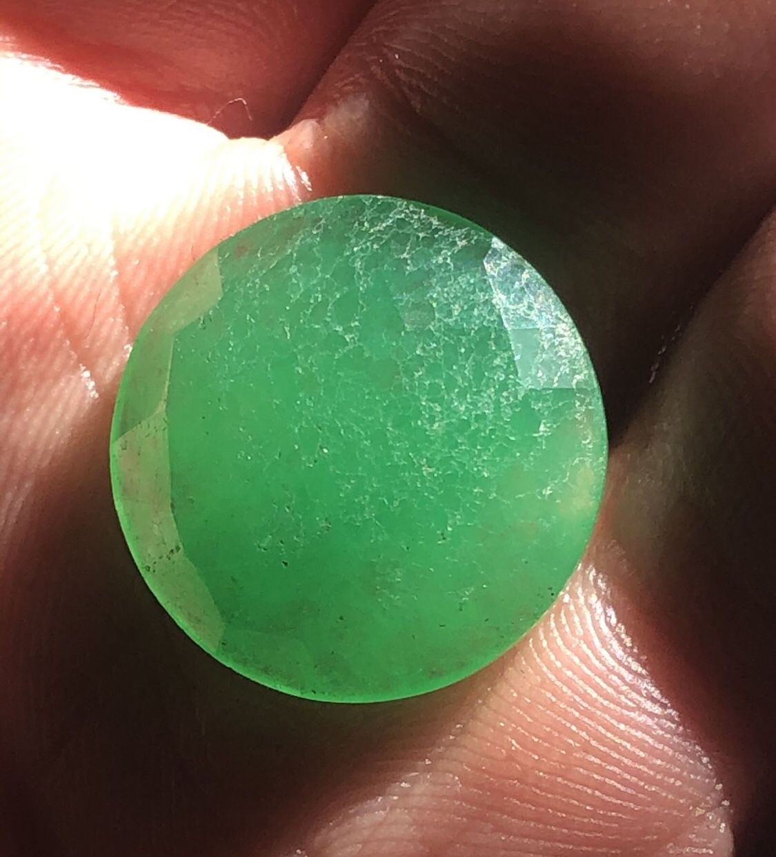 12 Carat Natural Faceted Emerald Gemstone