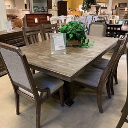 Wyndahl Rustic Brown Dining Room Set /Dining table and Chairs 