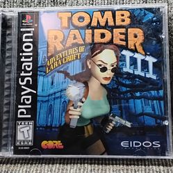 Playstation 1 Black label Tomb Raider: Adventures of Lara Croft CASE AND MANUAL ONLY