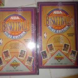 2 Unopened Factory Sealed 91-92 NBA Upper Deck