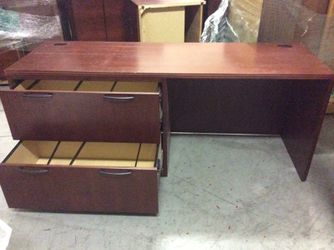 Cherrywood executive desk with two drawers