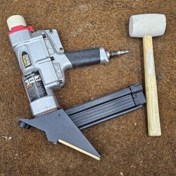 Central Pneumatic 2-in-1 flooring nailer / stapler. 
