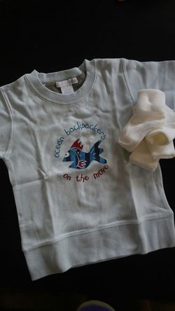 Shirt and socks 6-9 months.