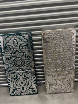 Large Mirrored Mosaic Wall Art Panels (Set of 2)