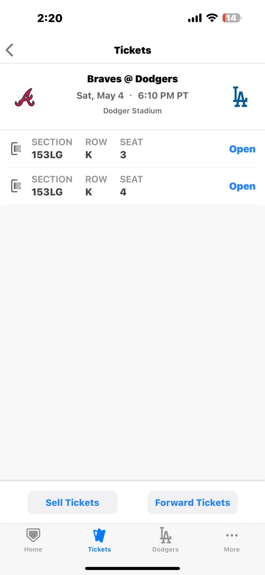 Dodgers Vs Braves game 