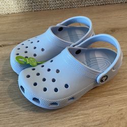 Crocs - Light Blue Kids Size 1 - Brand New