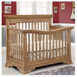 Lusso Nursery Collection Crib W/ Mini Rail In Front