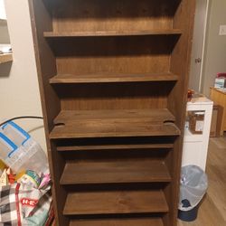Custom built Wooden Bookshelf With Power Strip 