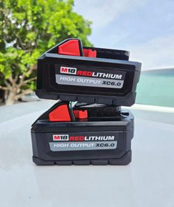 Milwaukee 18V 6.0 High Output Battery. (EACH)