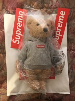 Supreme Steiff Teddy Bear FW18 Heather Grey Box Logo for Sale in
