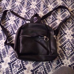 Black Leather Faux Bag