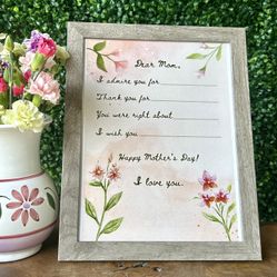 Framed Mother’s Day Card for Personal Message