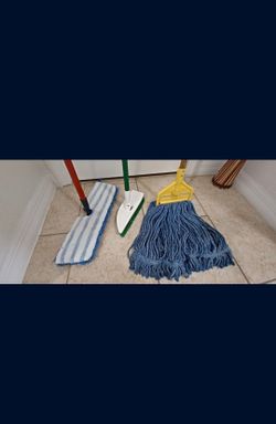 Floor Cleaning Mop, Duster and  Scrub Brush Set