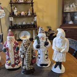 4 vintage santa claus