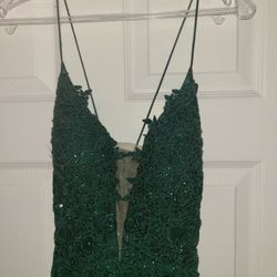 Prom Dress , Emerald Green