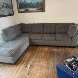 L Shape Gray Couch