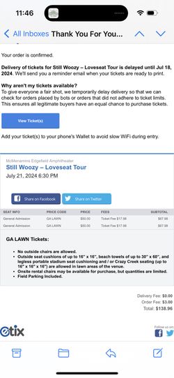 2 Tickets: Still Woozy @ Edgefield