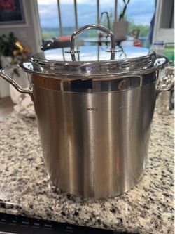 Stockpot -10qt, 18/10 Stainless Professional Roslë/Silga Teknica