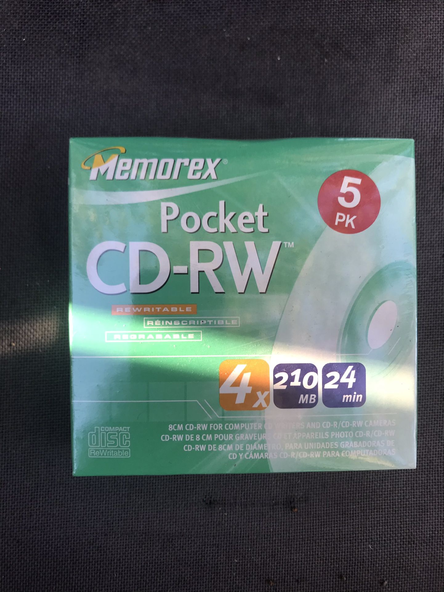 Memorex Pocket CD RW 5 PK