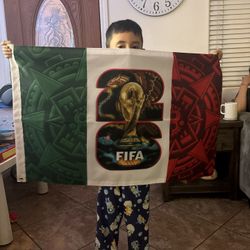 Mexico Flag FIFA 2026 Double Sided Solid Fabric 