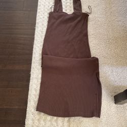 Brown Dress/ Blue Dress