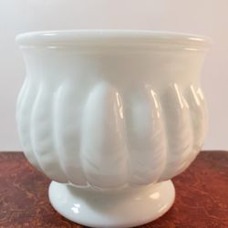 Vintage White Randall Milk Glass Planter Pot Candy Dish Bowl