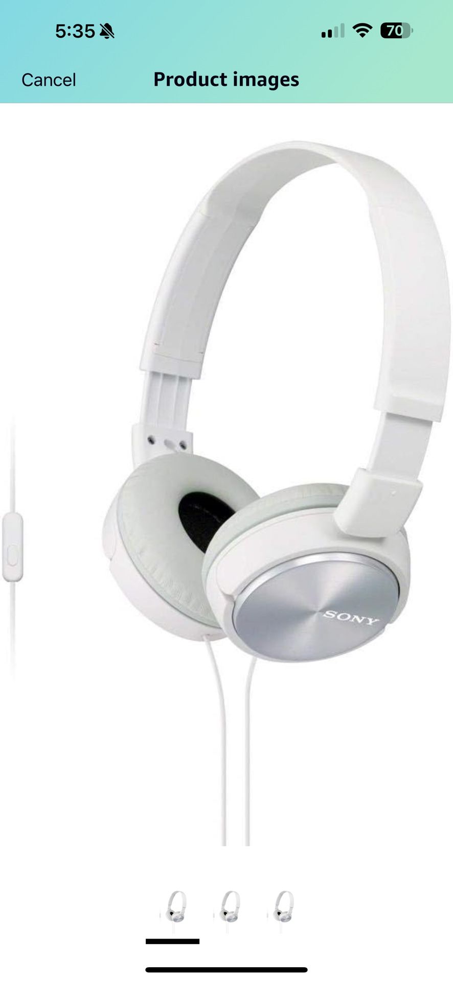 Sony MDR-ZX310AP Headphones White