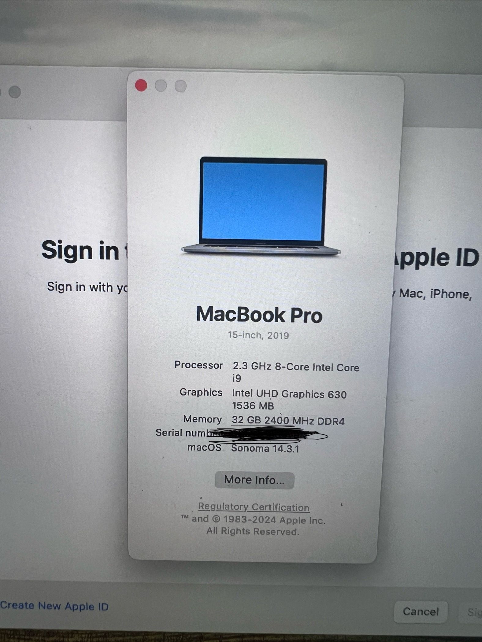 MacBook Pro 2019 - 15 Inch