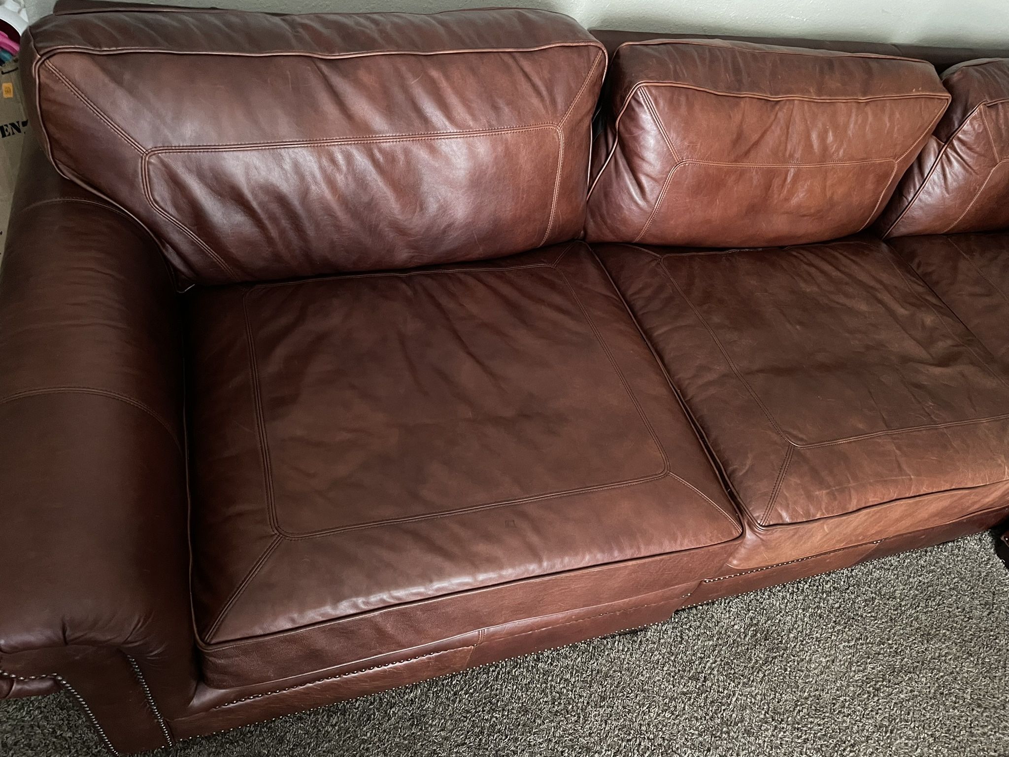 5 Pieces Leather Sectional