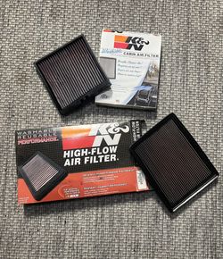 K&N Engine Air Filter and Cabin