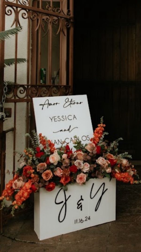 Wedding Welcome Sign With No Letters 
